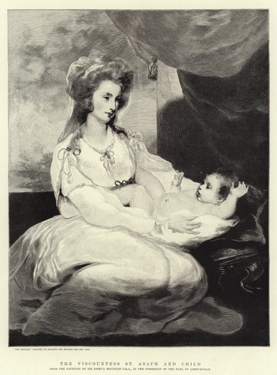 La vicomtesse St Asaph et enfant - Joshua Reynolds